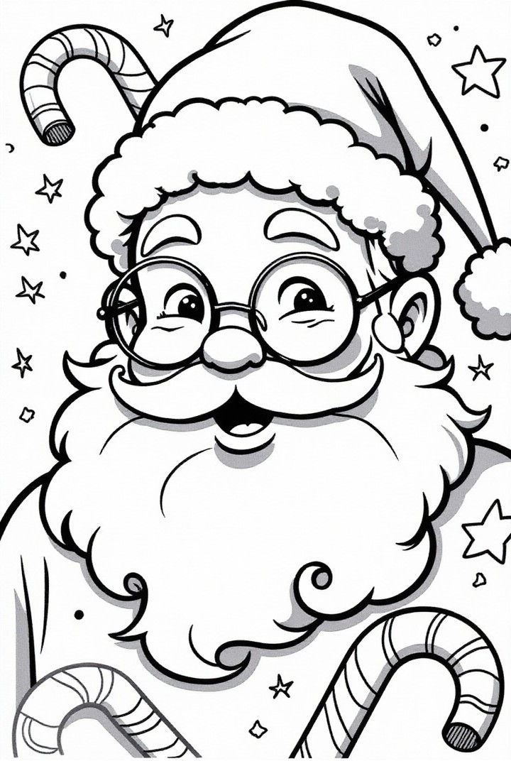 Disegno da colorare babbo natale 