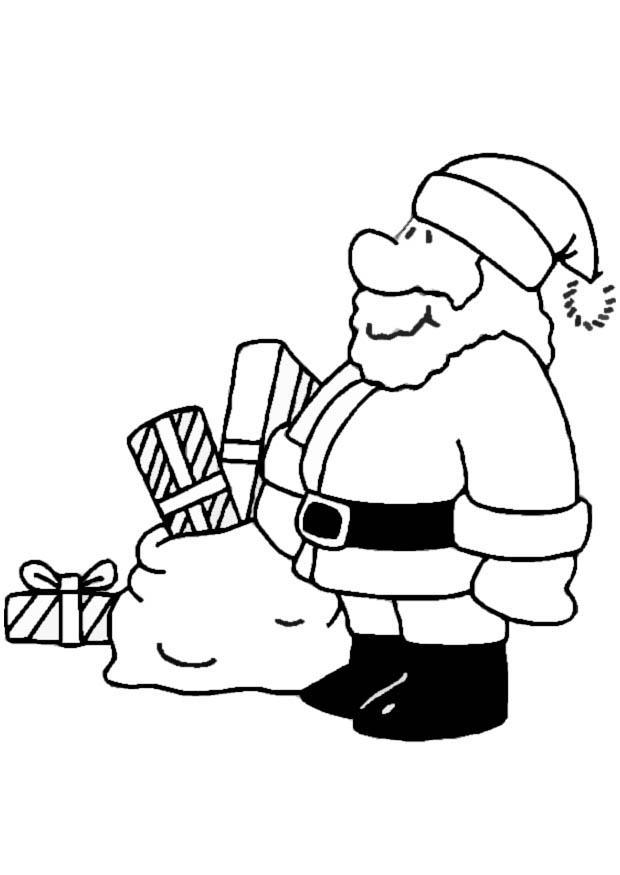 Disegno da colorare babbo natale