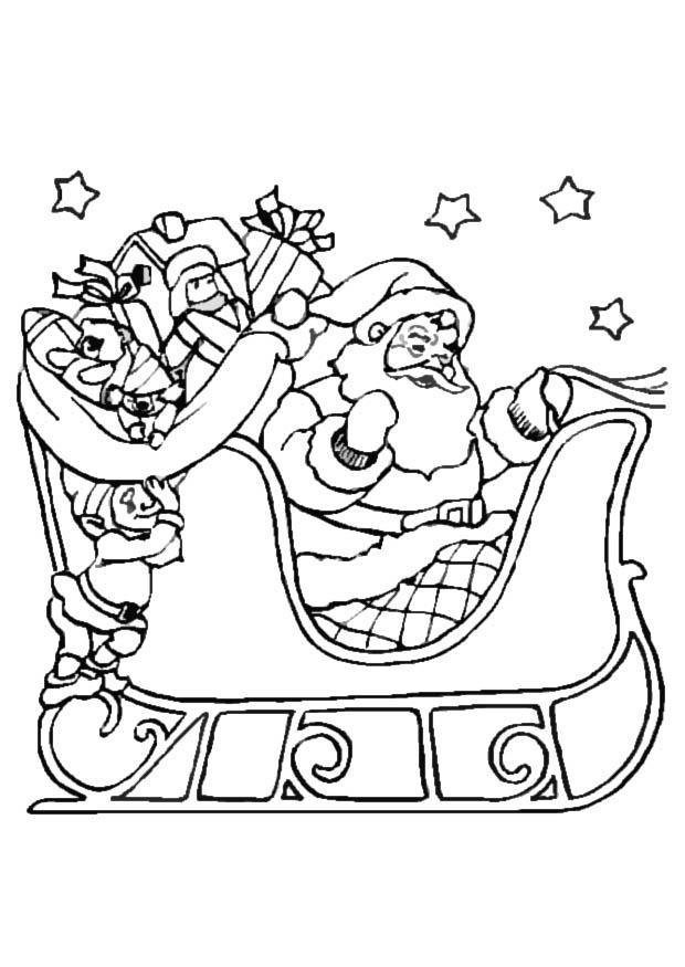 babbo natale Disegno da colorare babbo natale