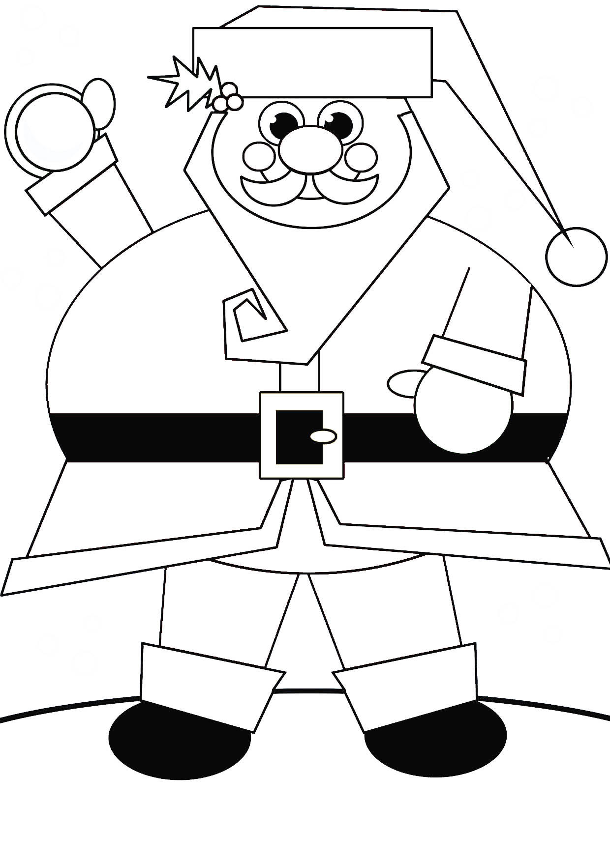 babbo natale Disegno da colorare babbo natale