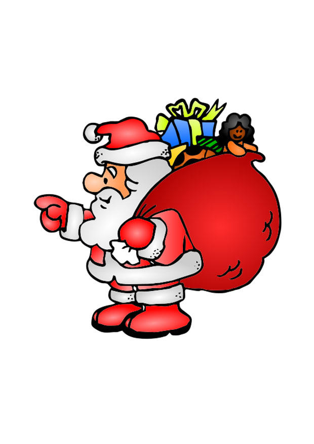 babbo natale con giocattoli immagine babbo natale con giocattoli