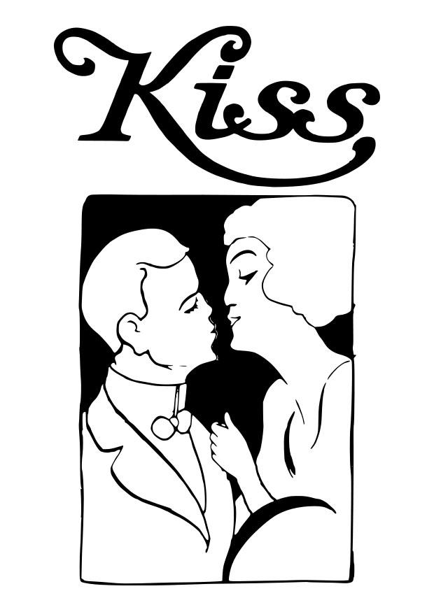 bacio Disegno da colorare bacio