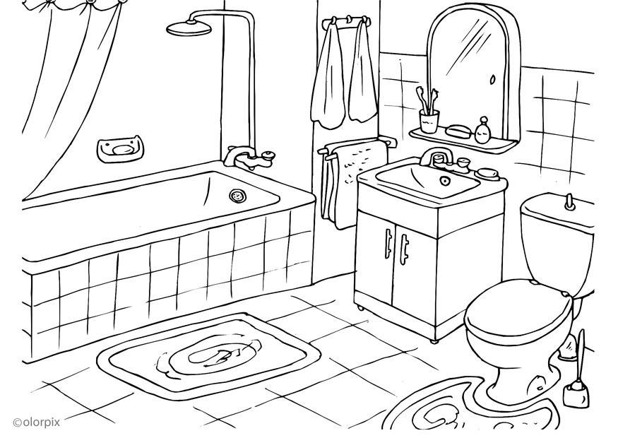 bagno Disegno da colorare bagno