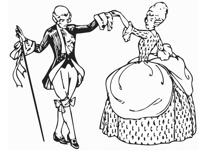 ballo - minuetta Disegno da colorare ballo - minuetta