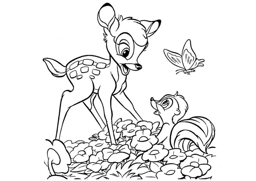 bambi Disegno da colorare bambi