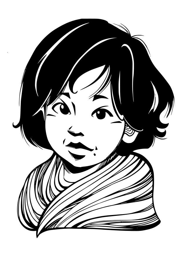 bambina Disegno da colorare bambina