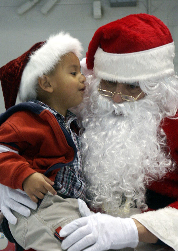 bambino da babbo natale Foto bambino da babbo natale