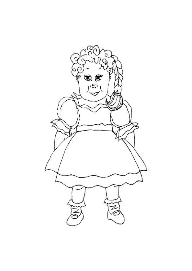bambola Disegno da colorare bambola