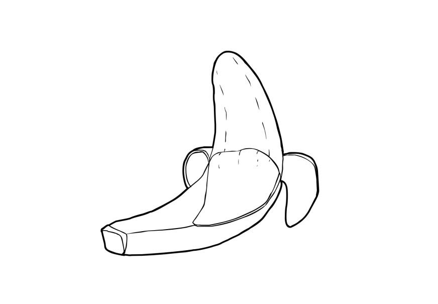 banana Disegno da colorare banana