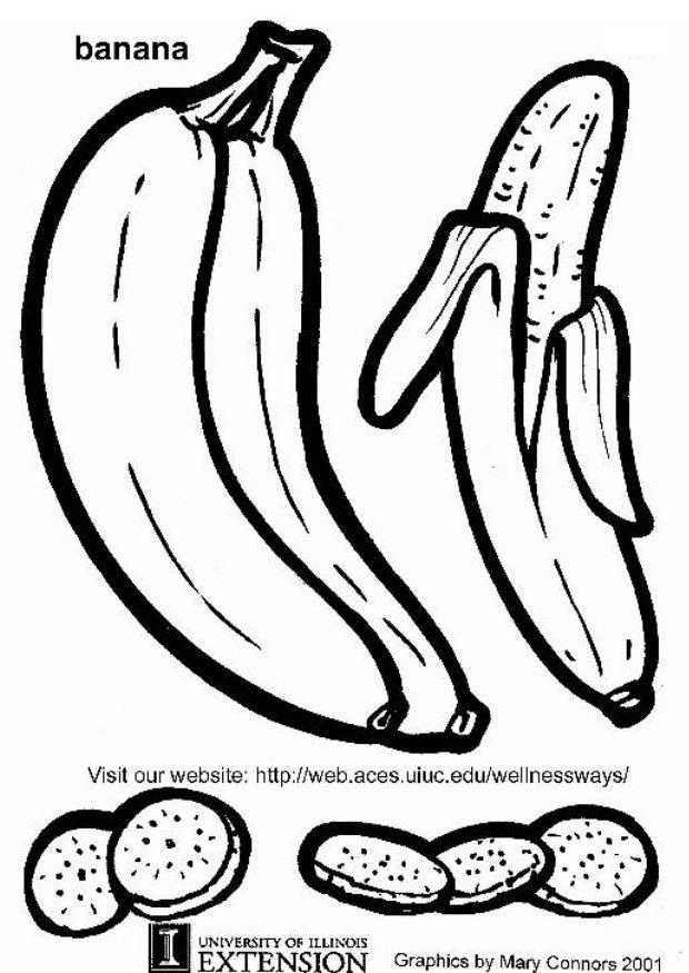 banana Disegno da colorare banana