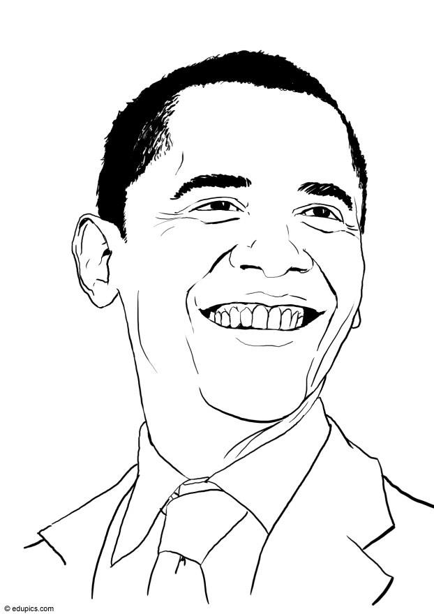 barack obama Disegno da colorare barack obama