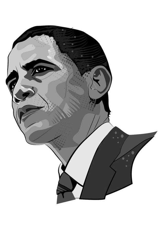 barack obama Disegno da colorare barack obama