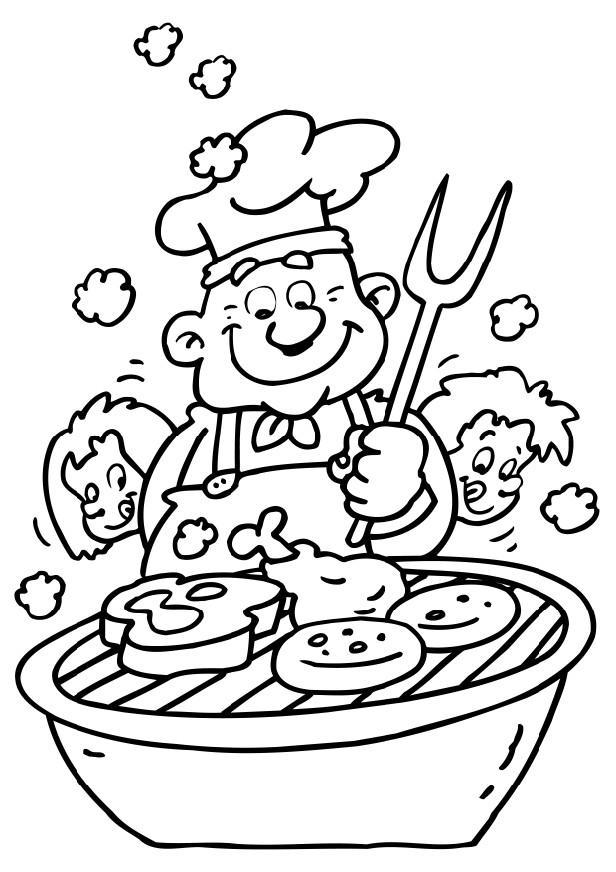 barbecue Disegno da colorare barbecue