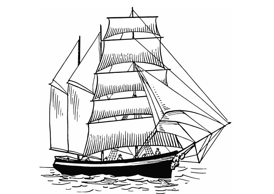 barca a vela Disegno da colorare barca a vela