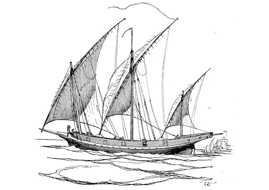 barca a vela Disegno da colorare barca a vela