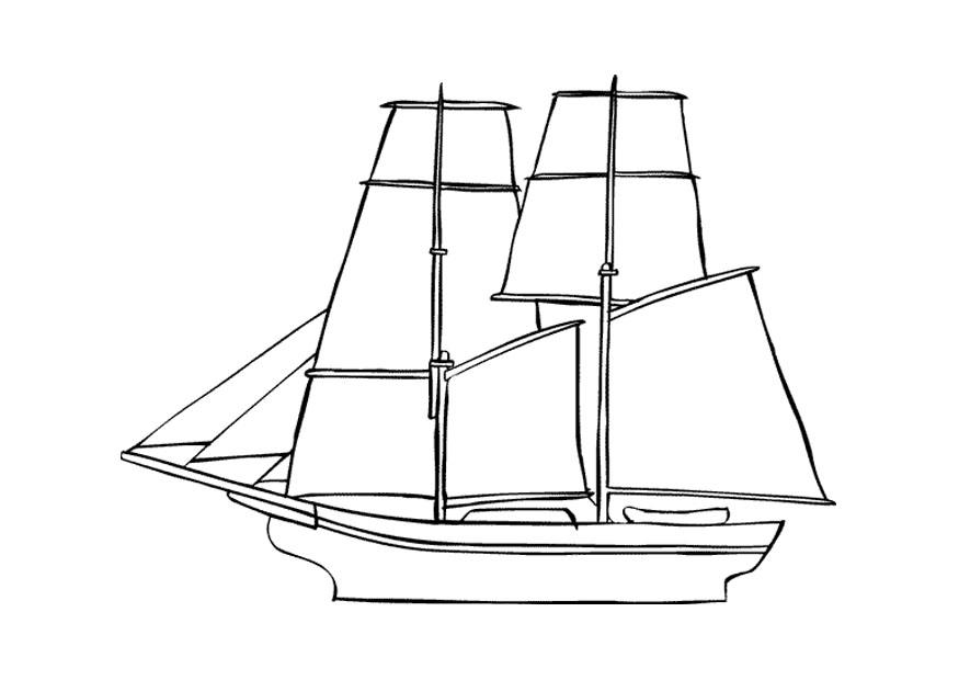 barca a vela Disegno da colorare barca a vela