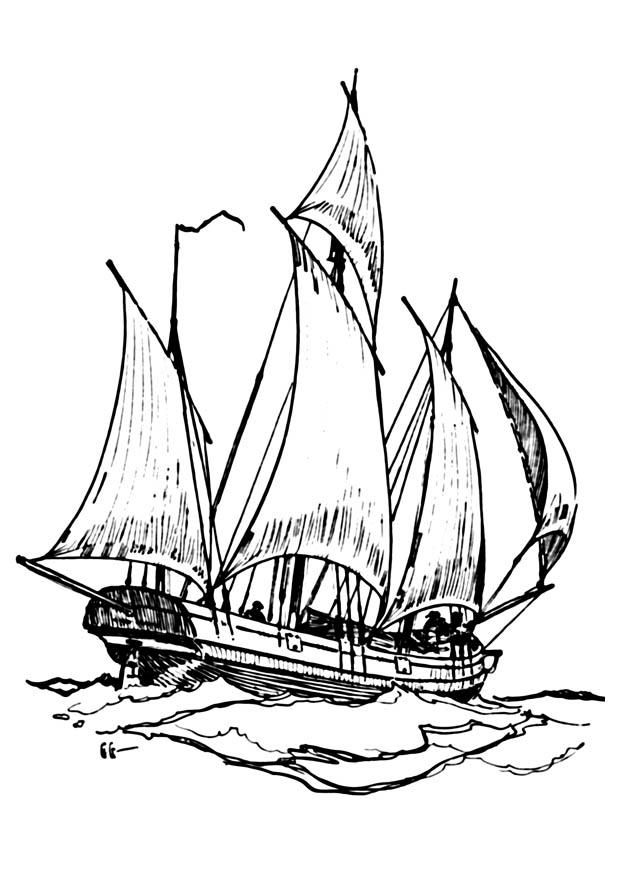 barca - nave Disegno da colorare barca - nave