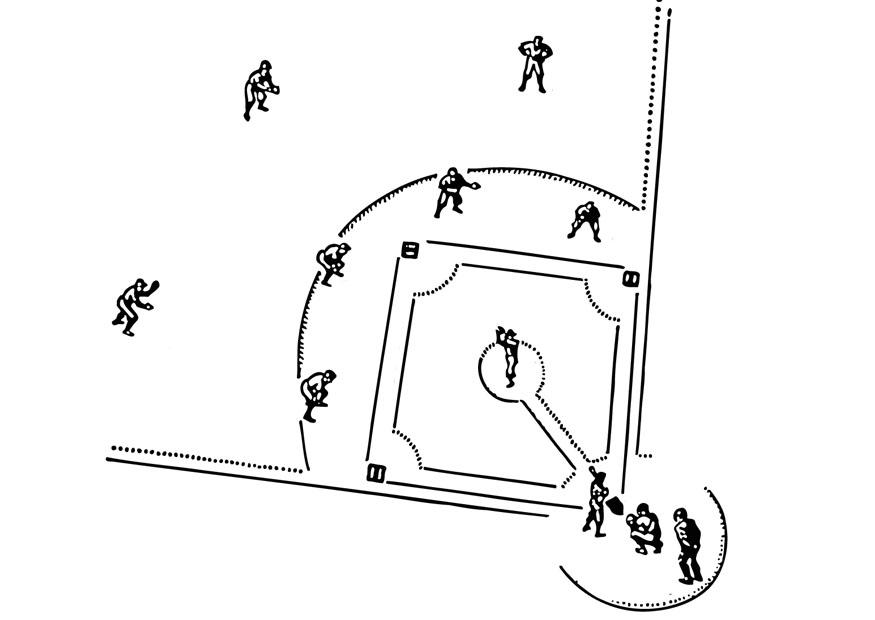baseball Disegno da colorare baseball