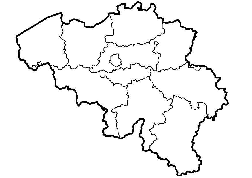 belgio - regioni Disegno da colorare belgio - regioni