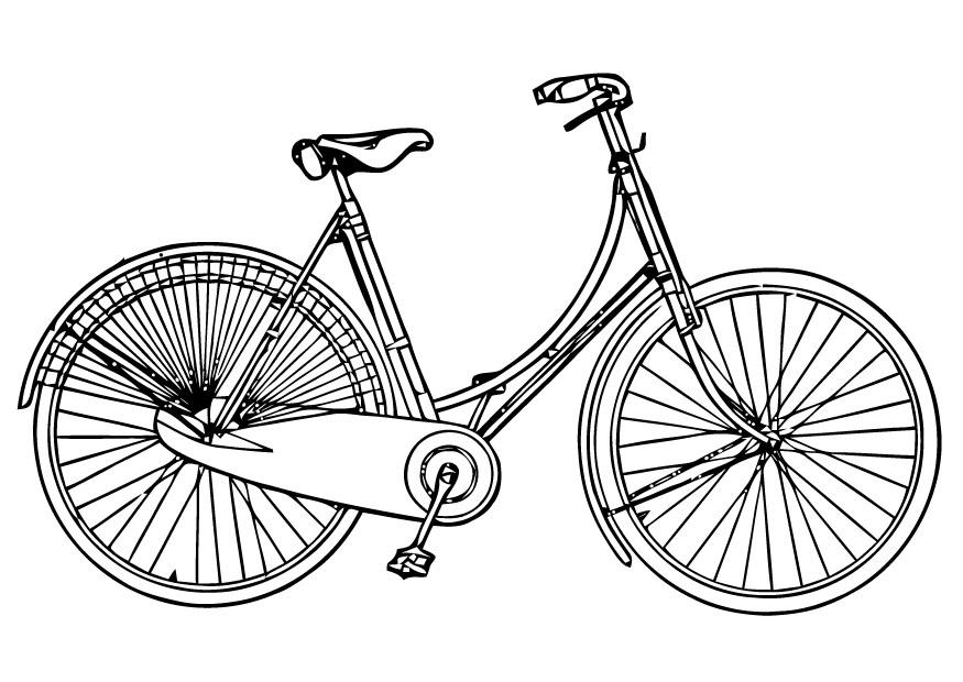 bici da donna Disegno da colorare bici da donna