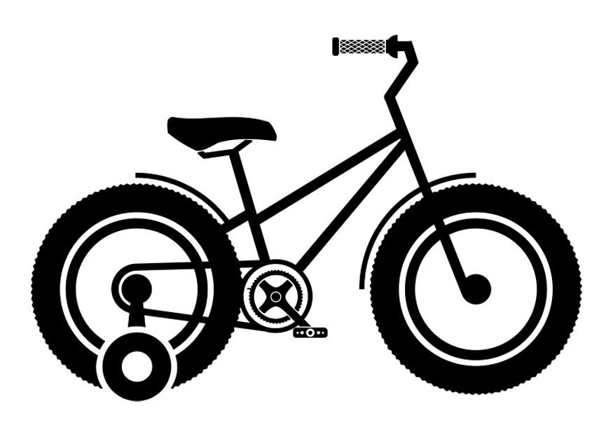 bicicletta per bambini con rotelle Disegno da colorare bicicletta per bambini con rotelle