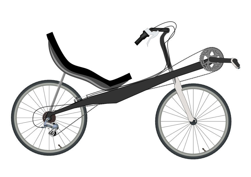 bicicletta sdraiata Disegno da colorare bicicletta sdraiata