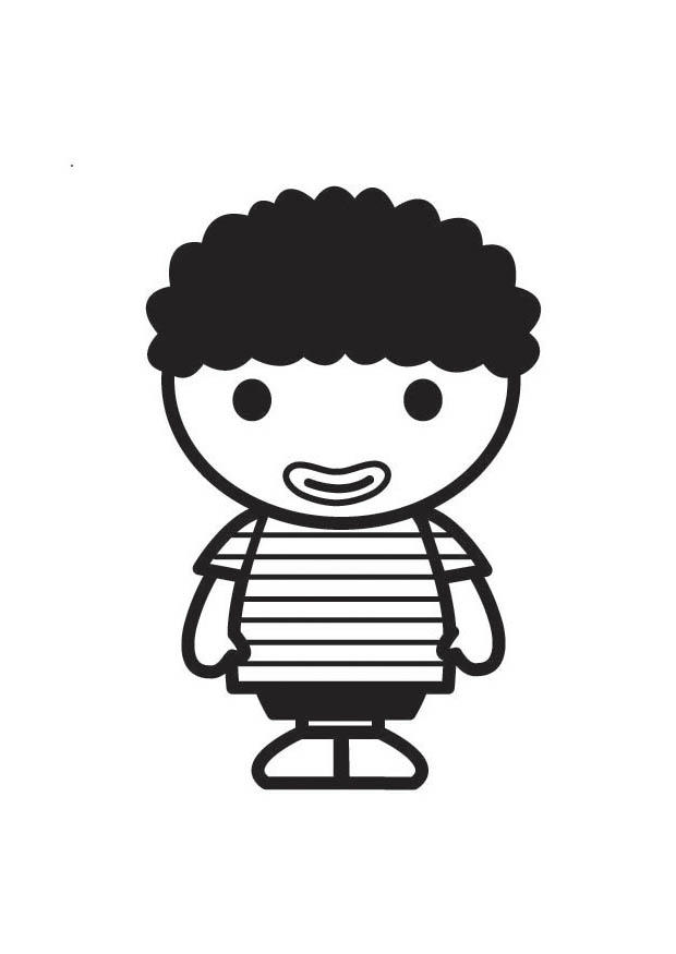 bimbo africano Disegno da colorare bimbo africano