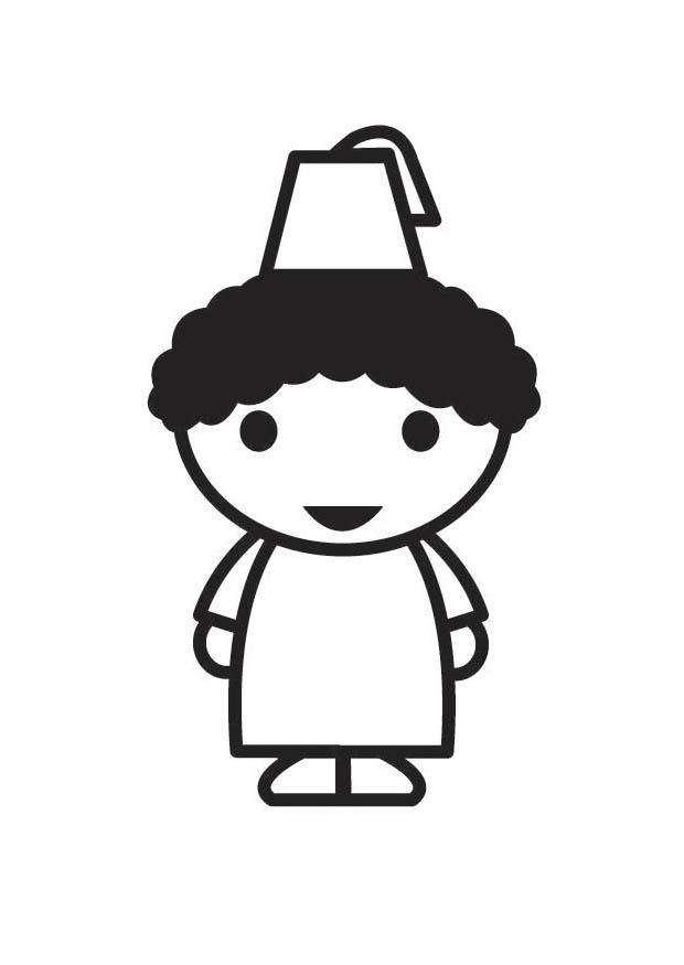 bimbo marocchino Disegno da colorare bimbo marocchino