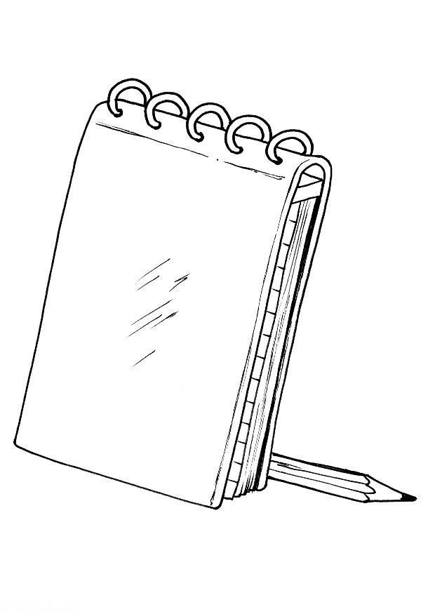 blocco note Disegno da colorare blocco note