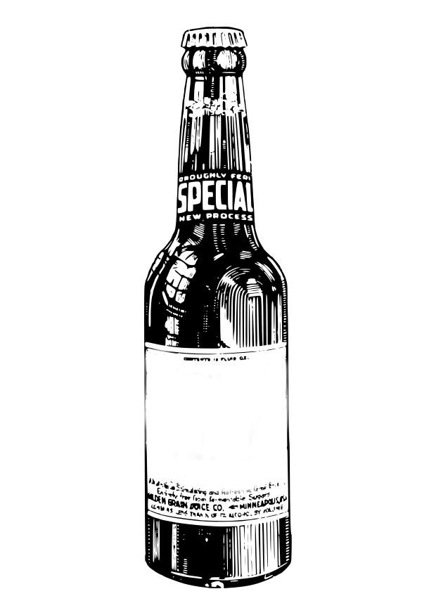 bottiglia di birra Disegno da colorare bottiglia di birra