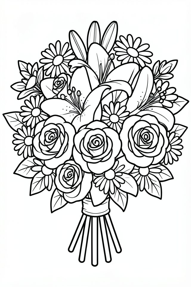 bouquet Disegno da colorare bouquet