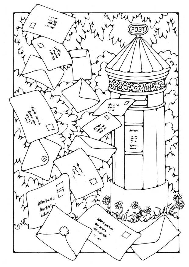 buca delle lettere Disegno da colorare buca delle lettere