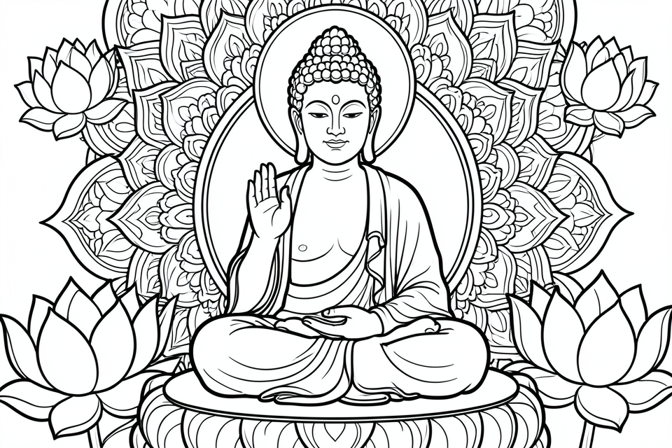 buddha akshobya Disegno da colorare buddha akshobya
