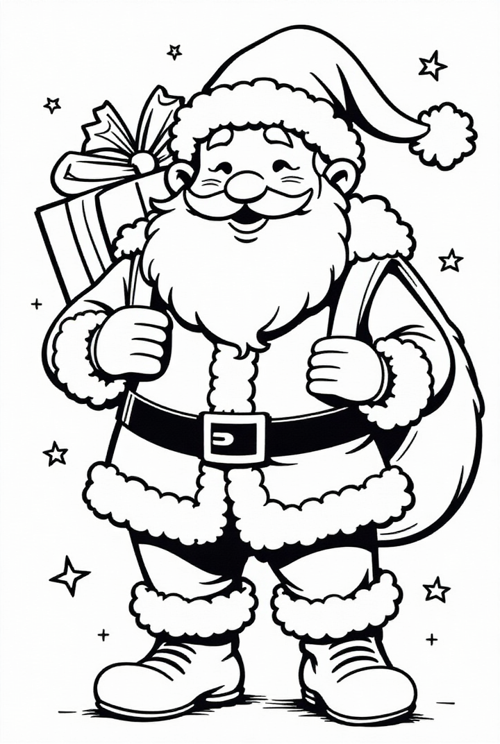 buon babbo natale Disegno da colorare buon babbo natale