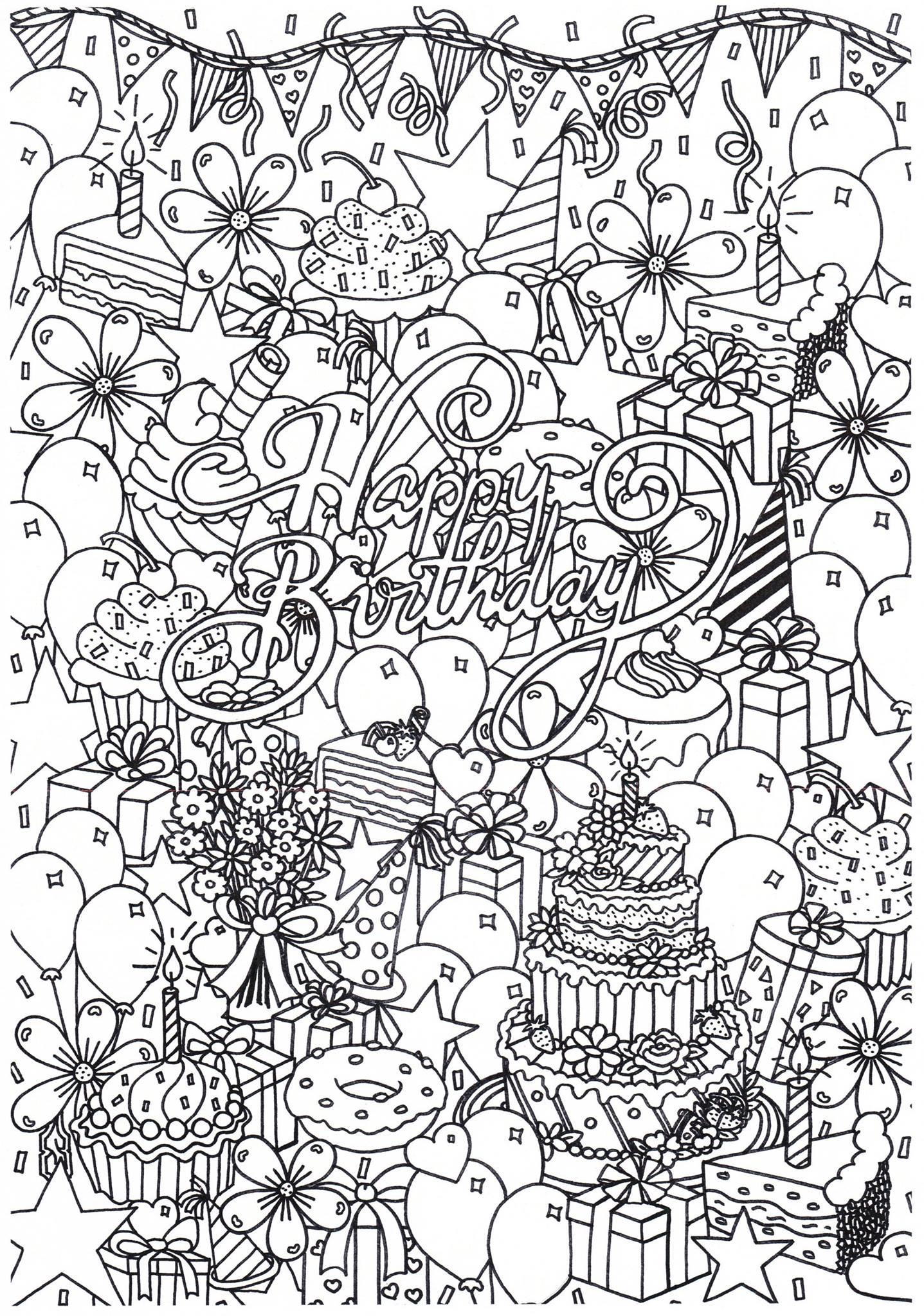 buon compleanno Disegno da colorare buon compleanno