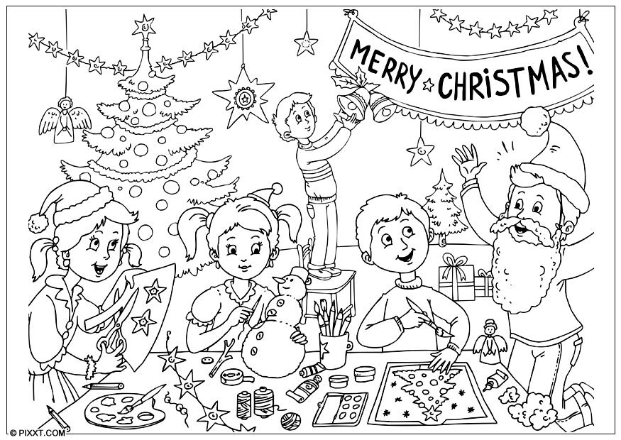 buon natale Disegno da colorare buon natale