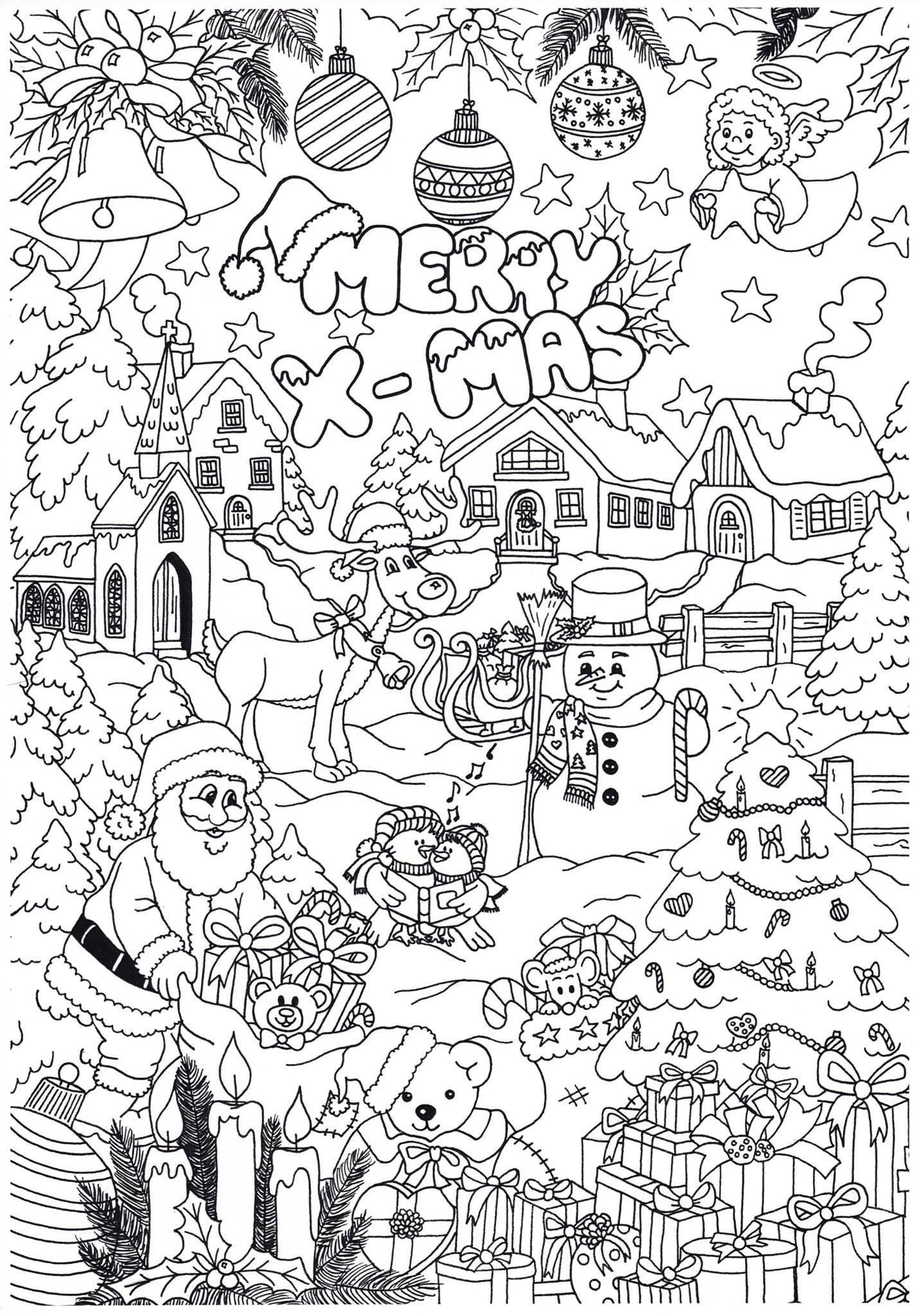 buon natale Disegno da colorare buon natale