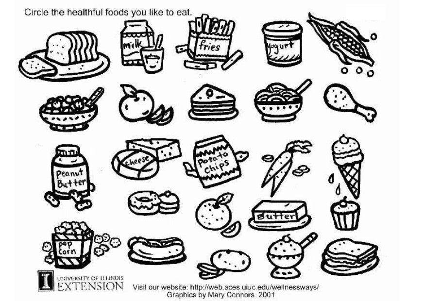 buona alimentazione Disegno da colorare buona alimentazione