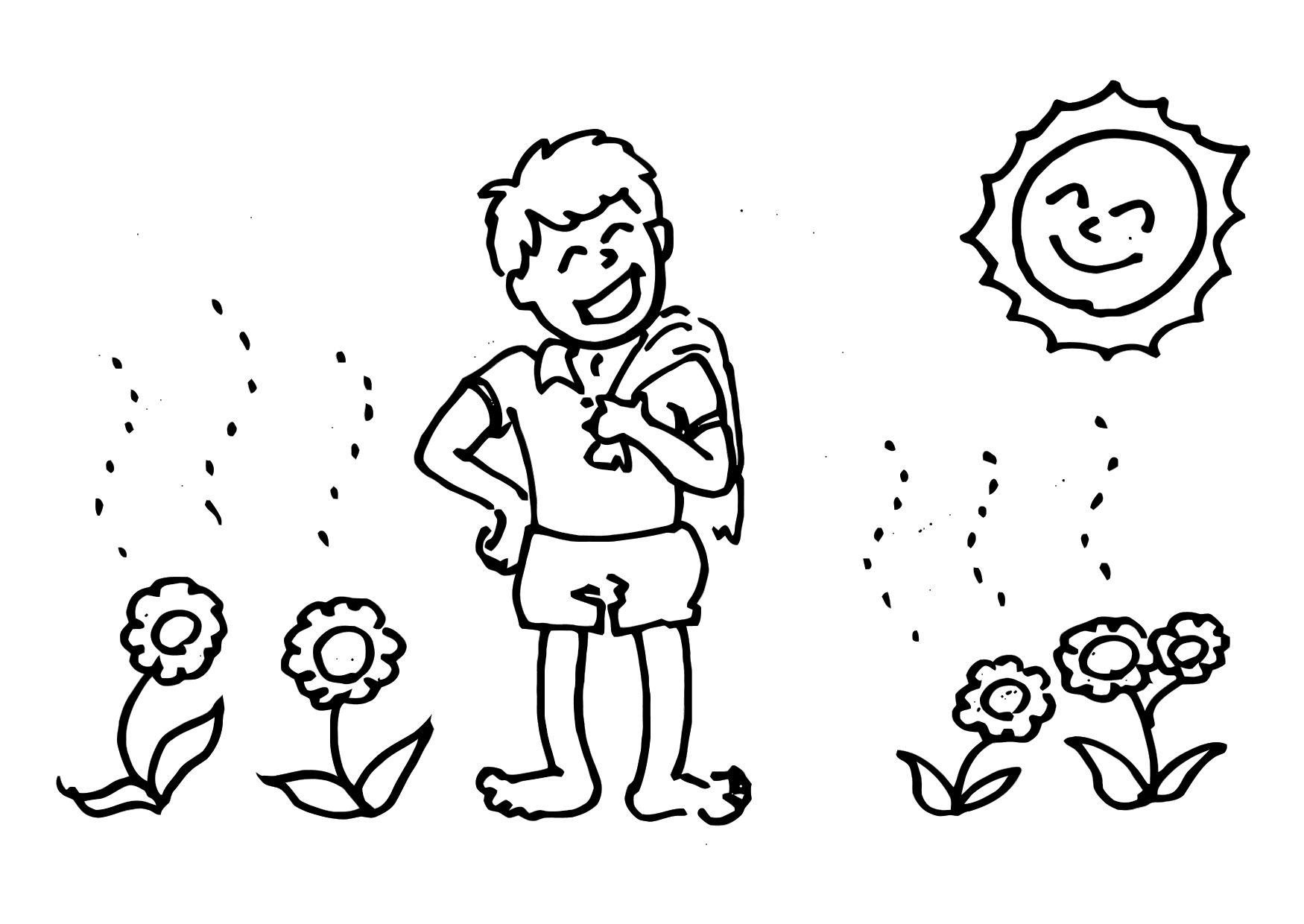 caldo, estate Disegno da colorare caldo, estate