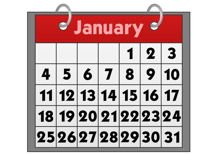 calendario - gennaio immagine calendario - gennaio
