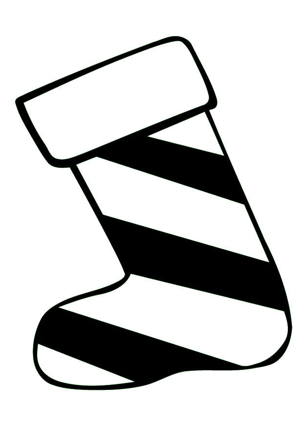calza di natale Disegno da colorare calza di natale