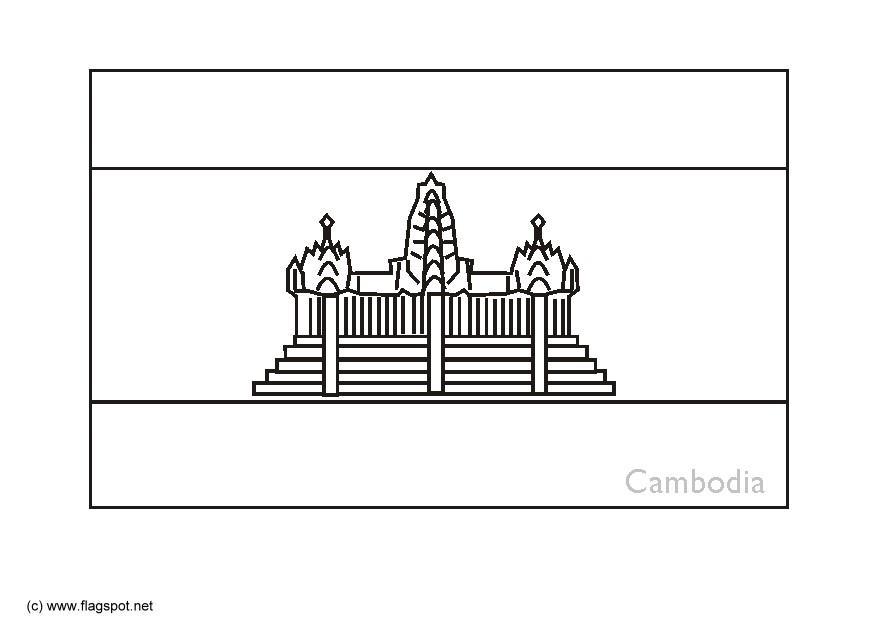 cambogia Disegno da colorare cambogia