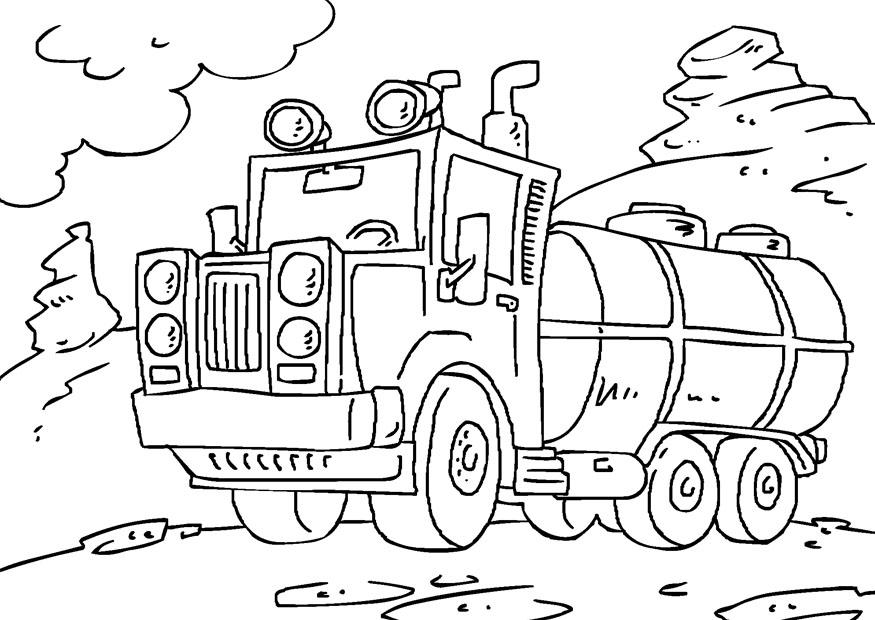 camion cisterna Disegno da colorare camion cisterna
