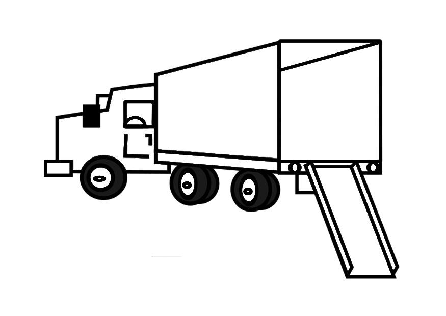 camion vuoto Disegno da colorare camion vuoto
