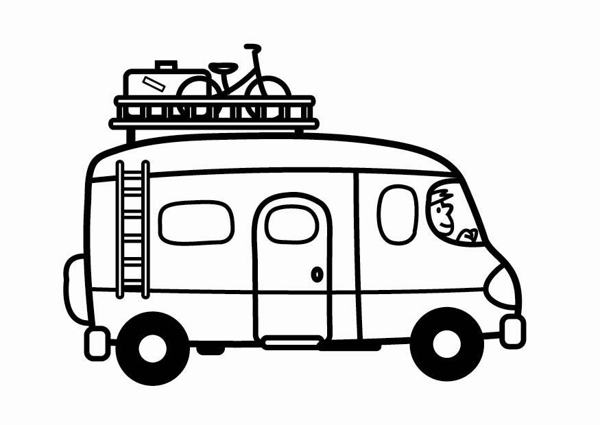 camper Disegno da colorare camper