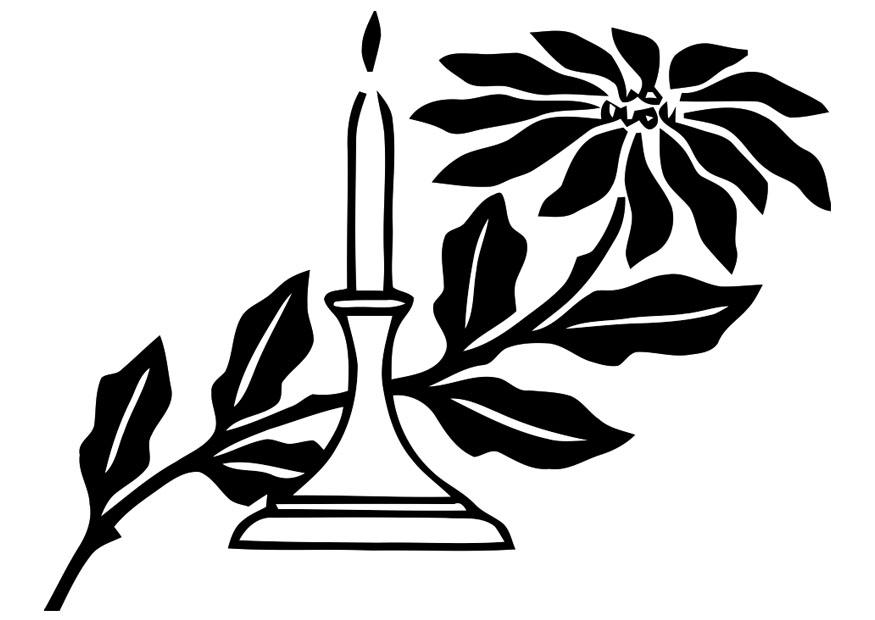 candela natalizia Disegno da colorare candela natalizia