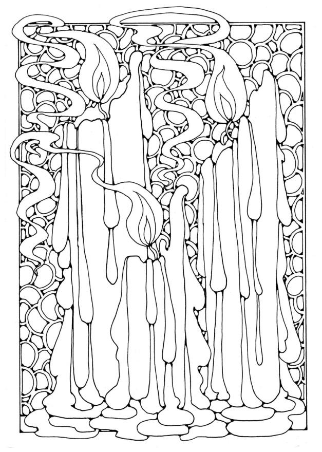 candele Disegno da colorare candele