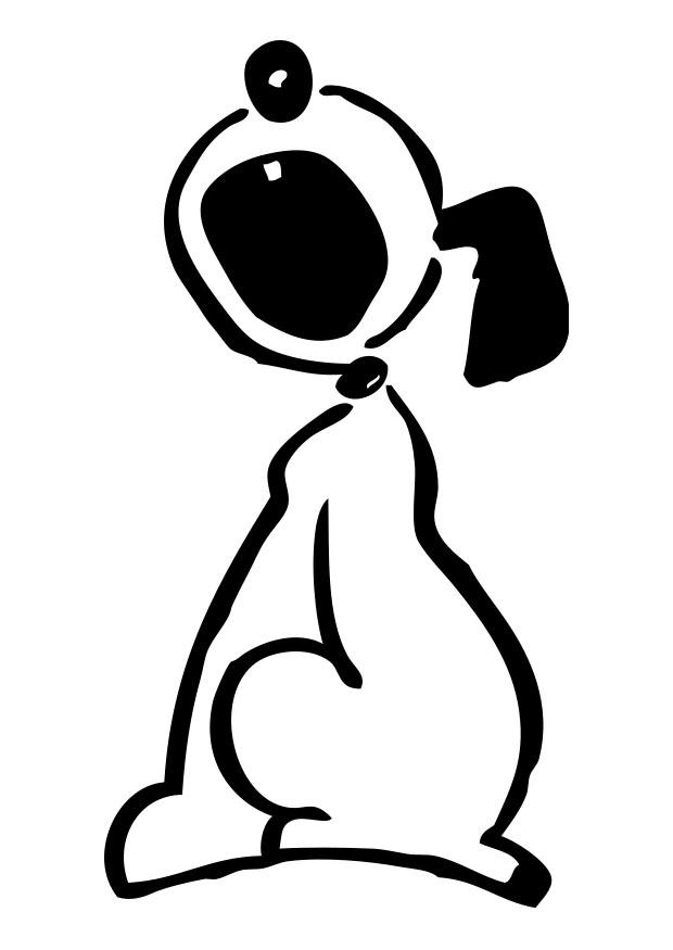 cane che ulula Disegno da colorare cane che ulula