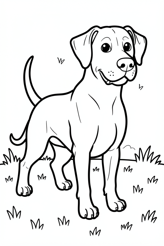 cane felice Disegno da colorare cane felice