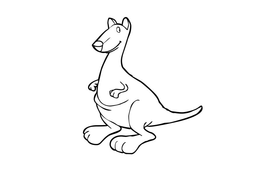 canguro Disegno da colorare canguro